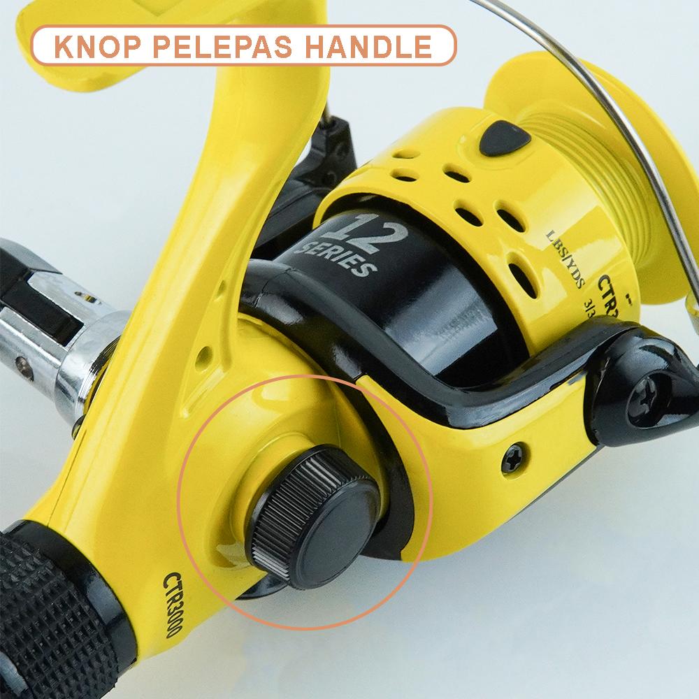 Reel Pancing Putaran Halus Varian 4 Ukuran Aluminium Plastik CTR 2000-5000