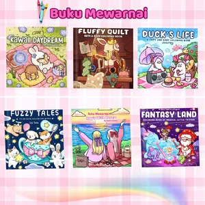 (Non Spiral) Buku Mewarnai Anak, remaja, dan dewasa versi paperback dengan berbagai judul dan tema yang bisa dipilih