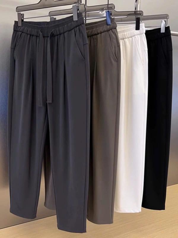 Quần Âu Cạp Lưng Chun Kim Ngân Form Baggy Tôn Dáng - Chất Tuyết Mưa Co Giãn Dày Dặn, quần âu nam cao cấp quần âu cạp chun nam bigsize quan dai tây quần tây ống rộng cho nam quần tây nam trắng