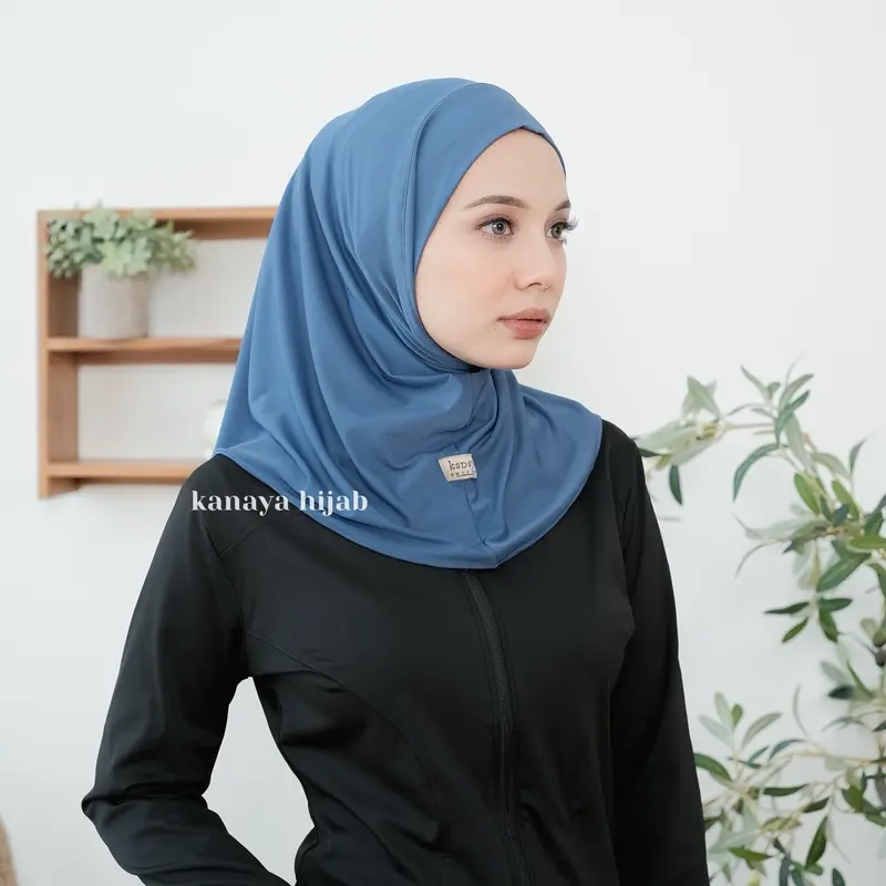 kanaya hijab instan bergo running non pet antem daily Sport Polos 3