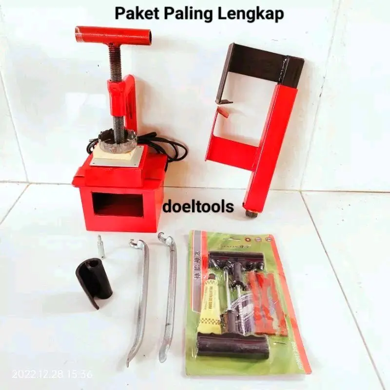 Satu Paket Paling Lengkap Alat Tambal Ban 2in1 Bisa Bakar Bisa listrik Alat Tambal Ban elektrik Lengkap Murah 4