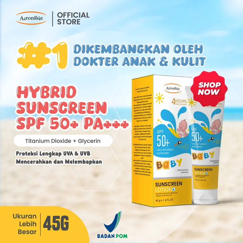 Airongsie Sunscreen Baby Kids Bundling 7 pcs  Airongsie SPF50+ 4 Hours Water Resistant UVA UVB 1