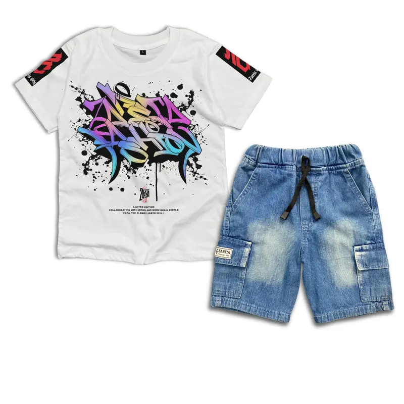 Setelan Jeans Anak Laki-laki Distro Model Kekinian Import - Usia 3-12 Tahun Fashion 4