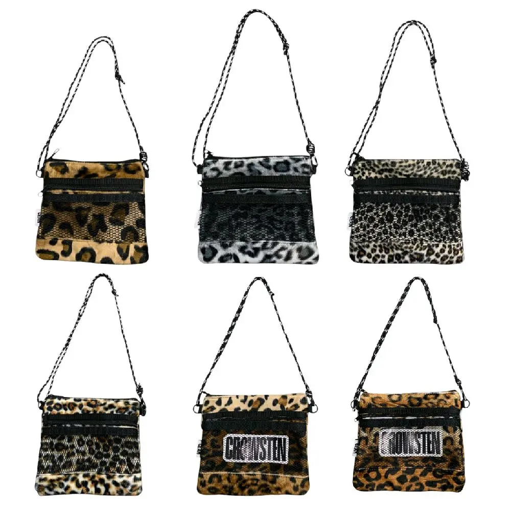 SACOCHE LEOPARD /SLINGBAG LEOPARD/TAS TALI MURAH/TAS TALI VIRAL/UNISEX Selempang Hitam