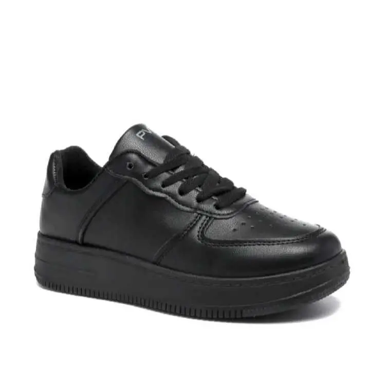 SEPATU SEKOLAH HITAM POLOS FULL BLACK TALI 37-43 TERBARU SEPATU PRIA WANITA 0