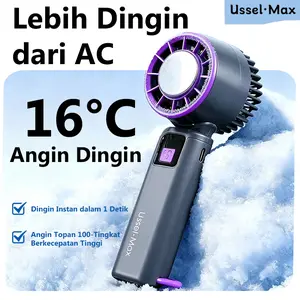 Ussel·Max Kipas pendingin super 16°, kipas turbo kecepatan angin 100 tingkat, tampilan digital LED