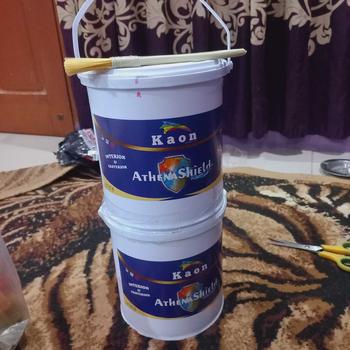 Product Review of Cat Tembok KAON ORIGINAL 3KG Berkualitas Super - cat tembok interior dan eksterior Ember Paint Putih from D** 0