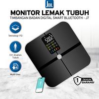 Gambar Joil Timbangan Badan Digital Smart Body Scale BMI dan Body Fat Monitor Komprehensif Lengkap 4 Sensor Presisi Data Akses via Smartphone - J7 - Hitam dari Joil Kota Tangerang Selatan 1 Tokopedia