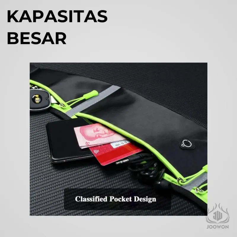 Tas Pinggang Lari Simple Bahan Polyester Waterproof Sport Belt Outdoor Kekinian - CT03 TrendyStors 4