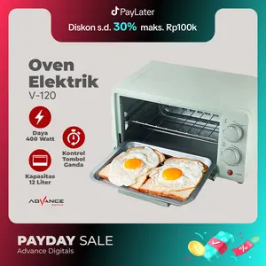 Advance Oven Listrik 400Watt 12L Electric Oven Microwave oven low watt V-120 oven listrik murah Pemanggang listrik Pemanas Stainless