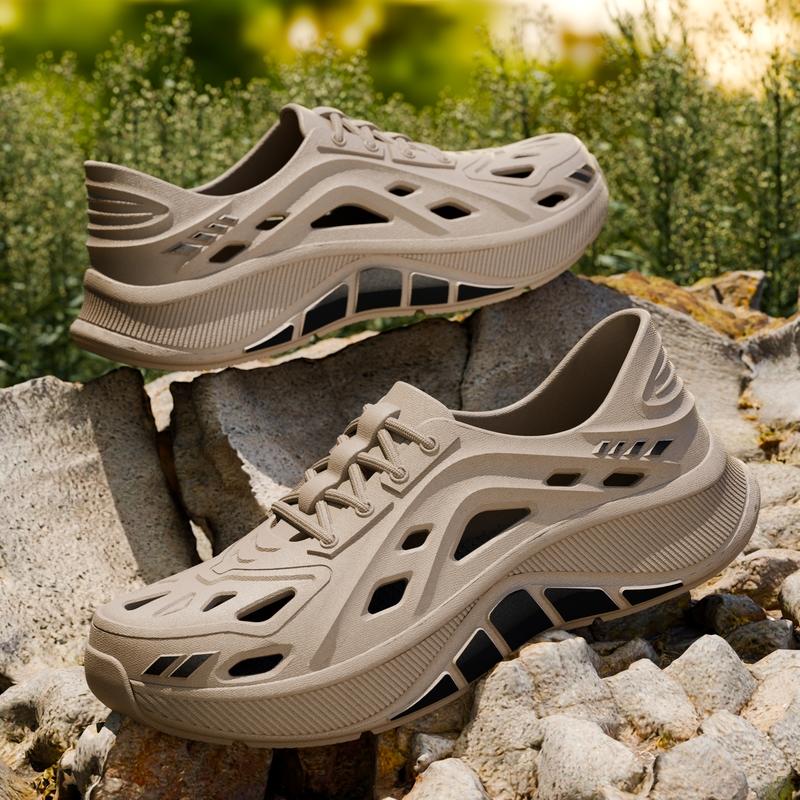 Golden&ToeSpot Sepatu Kasual Pria Biru Desain Berlubang Tahan Lama Tidak berbau Ventilasi Baik Tali Sepatu Mudah Dipakai Bahan Ringan Nyaman untuk Aktivitas Sehari hari Indoor dan Outdoor 202601035232