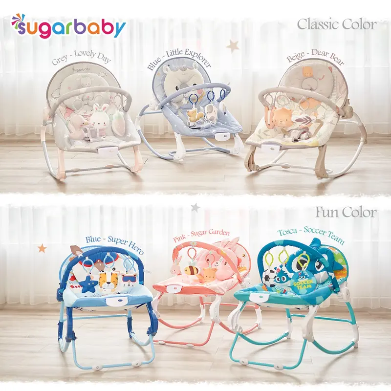 Sugarbaby 10in1 Premium Rocker/Ayunan Bayi/Bouncer Bayi/Kursi Goyang Manual Bayi 6