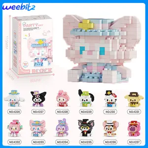 New Model Party Mainan Balok Susun Kartun / Mini Bricks Mainan Anak / Mainan Edukasi DIY 3D Puzzle / Nano Block