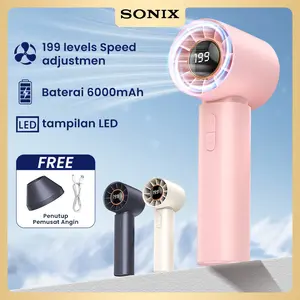 Sonix Mini Fan SF09 Portable handheld turbo fan 199 Gear Wind LED Digital Display Wind Concentrator Adjustable Air Volume 6000mAH
