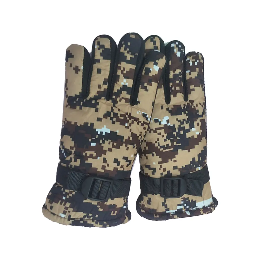 Kids Gloves Ski Mittens Unisex Camouflage Cold Weather Breathable Non-slip Children Windproof Skiing Glove for Outdoor
