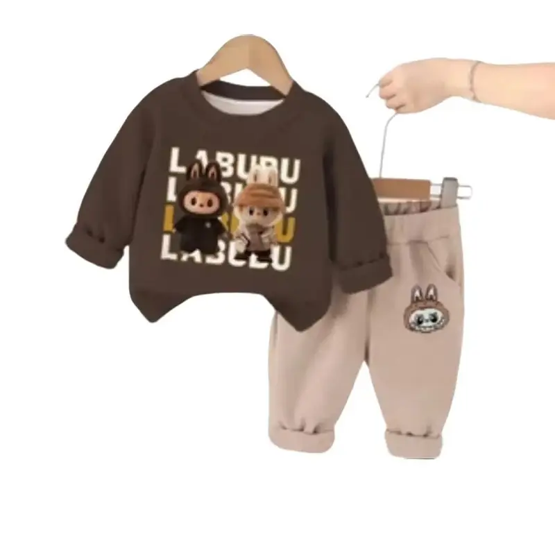 Setelan Baju Anak Perempuan Dan laki-laki Set Sweater Anak Fashion Baju dan Celana Bahan Babyterry 0