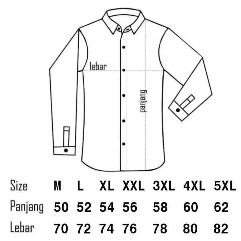 Kemeja pria / Kemeja Pria Lengan Panjang Kasual Polos 8