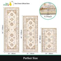 Gambar SEA CHOICE 3 Pcs Set Karpet Dapur Boho dengan Runner–Anti Slip,Tebal &Bisa Dicuci, 50*(80+120+150)CM - Green dari Sea-Choice Kab. Sidoarjo 3 Tokopedia