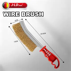 JLD Sikat Baja Sisir Kawat Bengkok Kuningan Wire Brush Sikat Kawat Kuningan Baja Model Golok Pisau Wire Brush