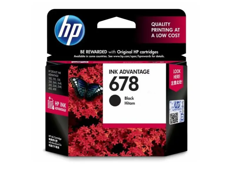 Tinta Catridge HP 678 Black Colour Original Garansi Resmi 2