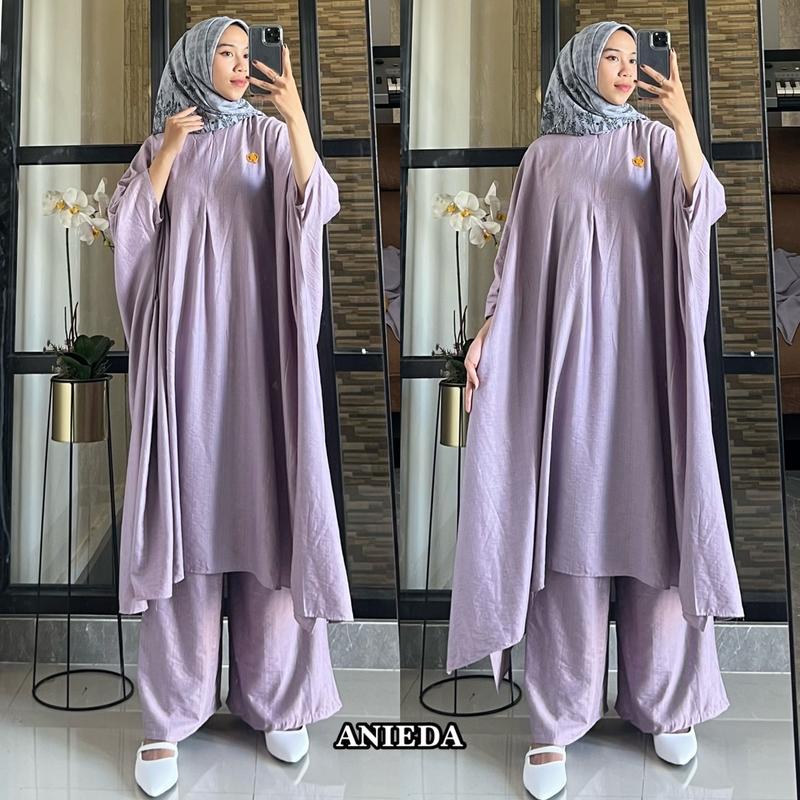 Jazeera Set Abaya Set Kulot Jumbo Polo Linen Premium 4