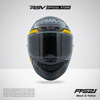 Gambar HELM FULL FACE RSV FFS21 MOTIF BLACK & YELLOW SINGLE VISOR SERTIFIKASI SNI DOT & ECE R2205 HELM COWO - MD dari RSV Helmet Official Shop Kota Bandung 2 Tokopedia