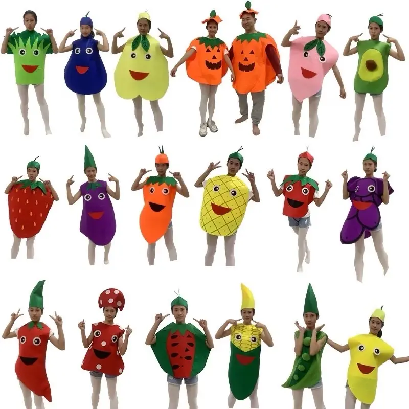Nutrition Month Fruits and Vegetables 19Styles Costume For Kids 3-9yrs