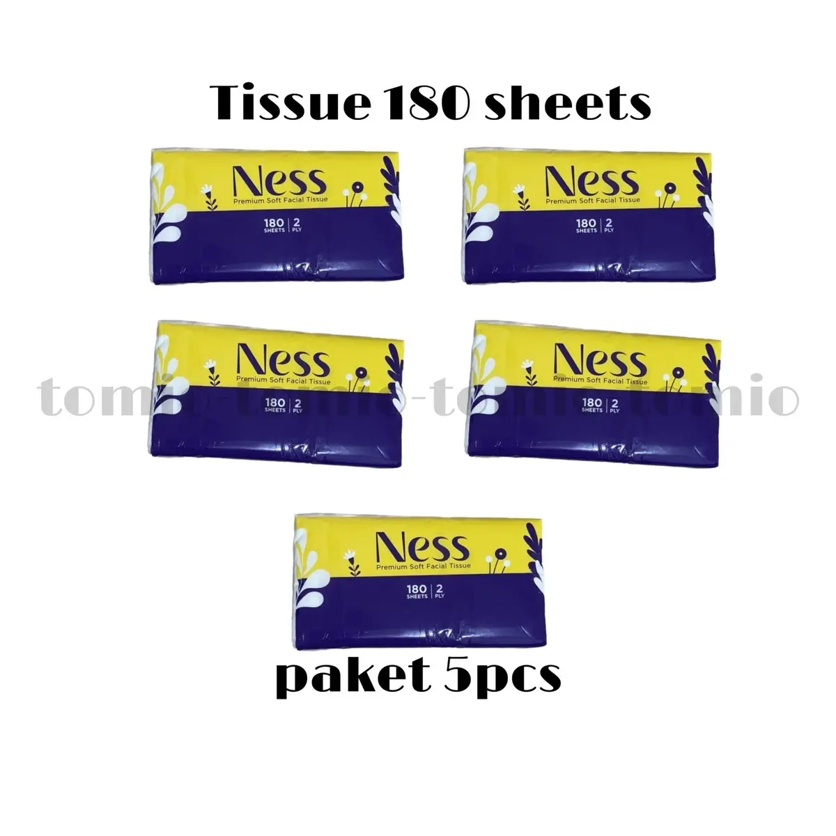 [PAKET ISI 5] PROMO Tisu Tisue Tissue NESS 180 sheet 2 ply