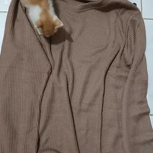 Kaos Wafer Waffle Lengan Panjang/Kaos Lengan Panjang