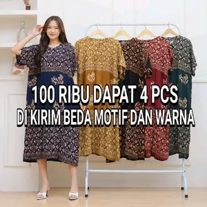 [ PROMO BISA COD ] 100 DAPAT 5 PCS || DASTER RAYON JUMBO LENGAN PENDEK BUSUI BUMIL KANCING DEPAN BISA COD