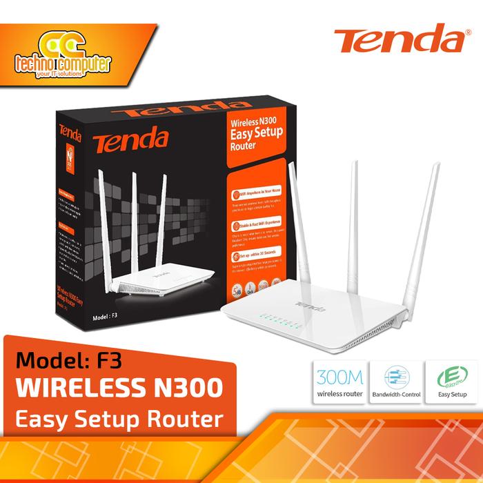 Gambar ROUTER TENDA F3 Wireless N300 Router dari Techno Computer Bali Kota Denpasar Tokopedia