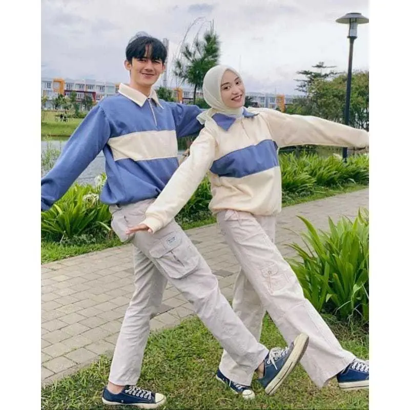 Jaket Rugby Pria & Wanita Kombinasi Original High Quality Distro Jaket Couple (UNISEX) 3