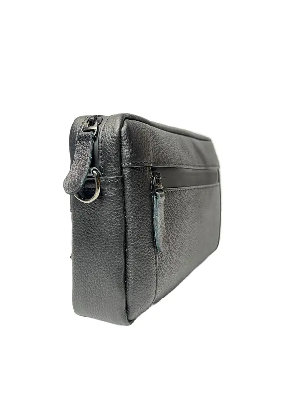 Kanasaku Clutch Genuin Leather KNS04 Kulit Sapi Asli Pria Hitam handbag weatherproof zips   bag 6