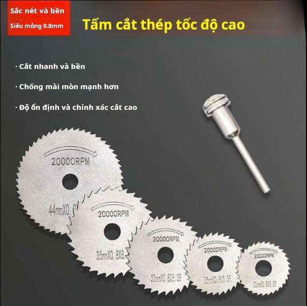 【Bộ 7 miếng  Bộ lưỡi cưa nhỏ HSS máy cắt gỗ bền máy khoan điện chuyển đổi máy cưa tròn