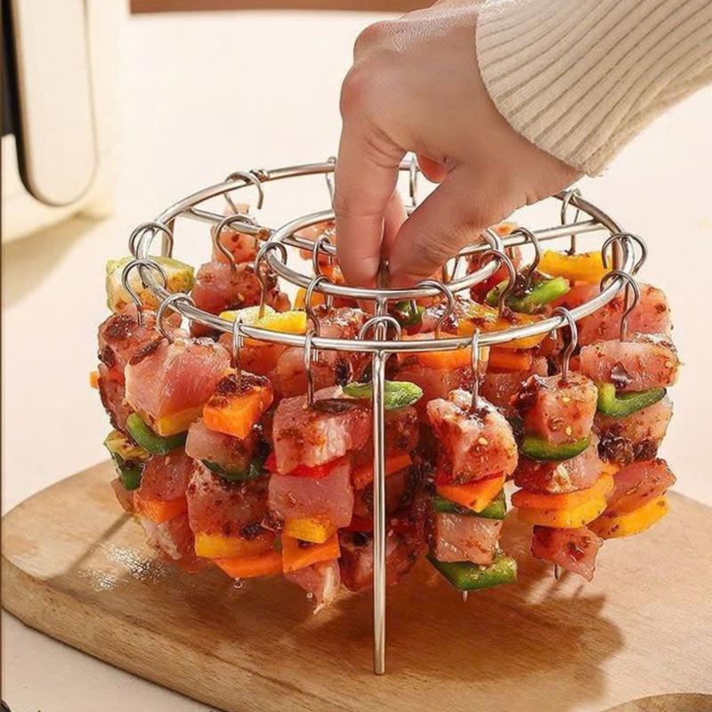 Giá Xiên Nướng Thịt Nồi Chiên Không Dầu 24 Xiên Inox 304 Tái Sử Dụng Dễ Dàng Vệ Sinh Và Sử Dụng
