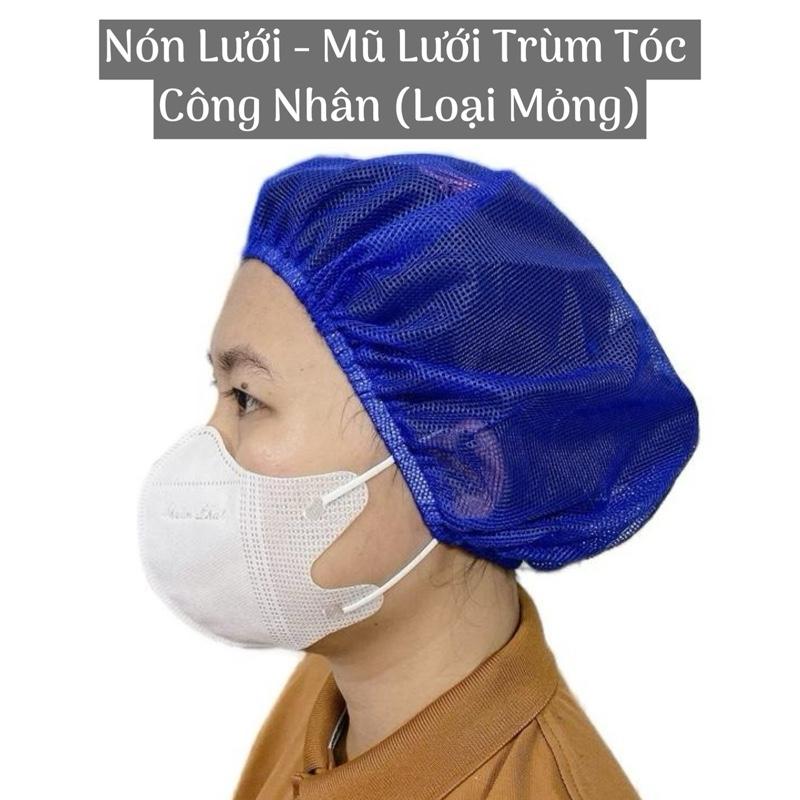 Nón lưới trùm tóc, mũ lưới trùm tóc công nhân màu Trắng