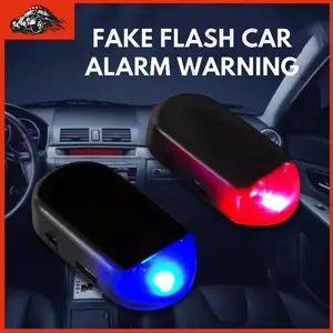 Lampu anti maling tenaga surya mobil, perangkat anti maling simulasi mobil, alarm mobil, lampu peringatan simulasi LED berkedip Car