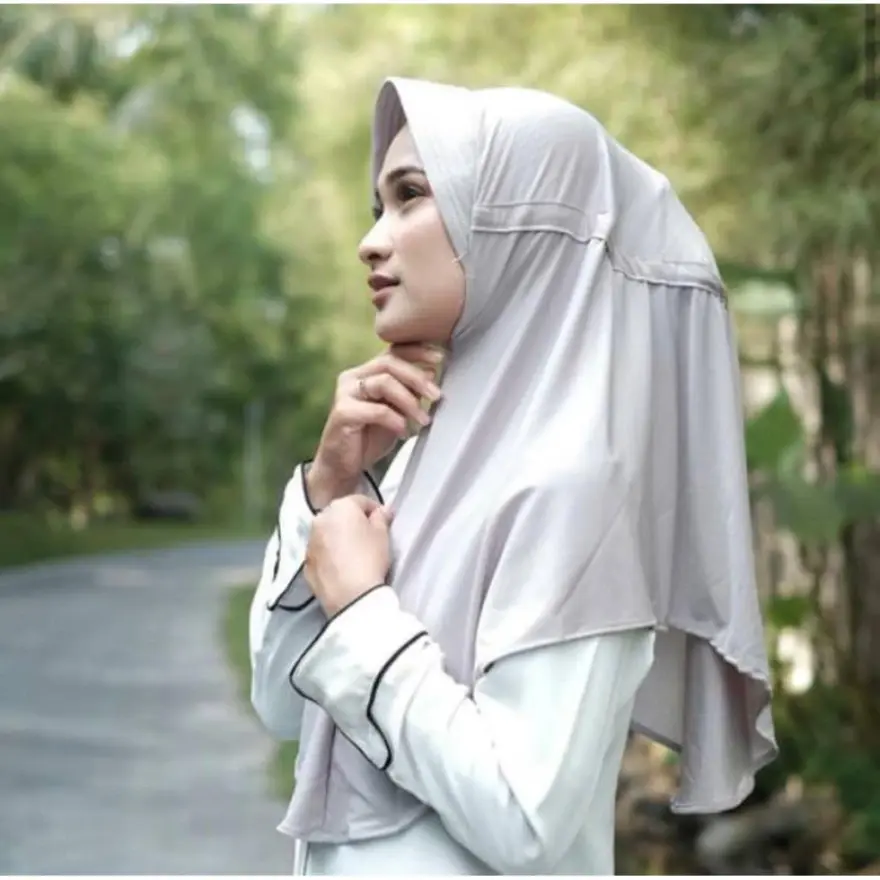 hijab instan seryut Jokowi jersey premium lembut muslim Kerudung Khimar Syari Nyaman