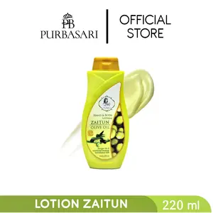 Purbasari Hand And Body Lotion Zaitun 220 ml - HBL Zaitun - Lotion Zaitun melembabkan Kering Vitamin