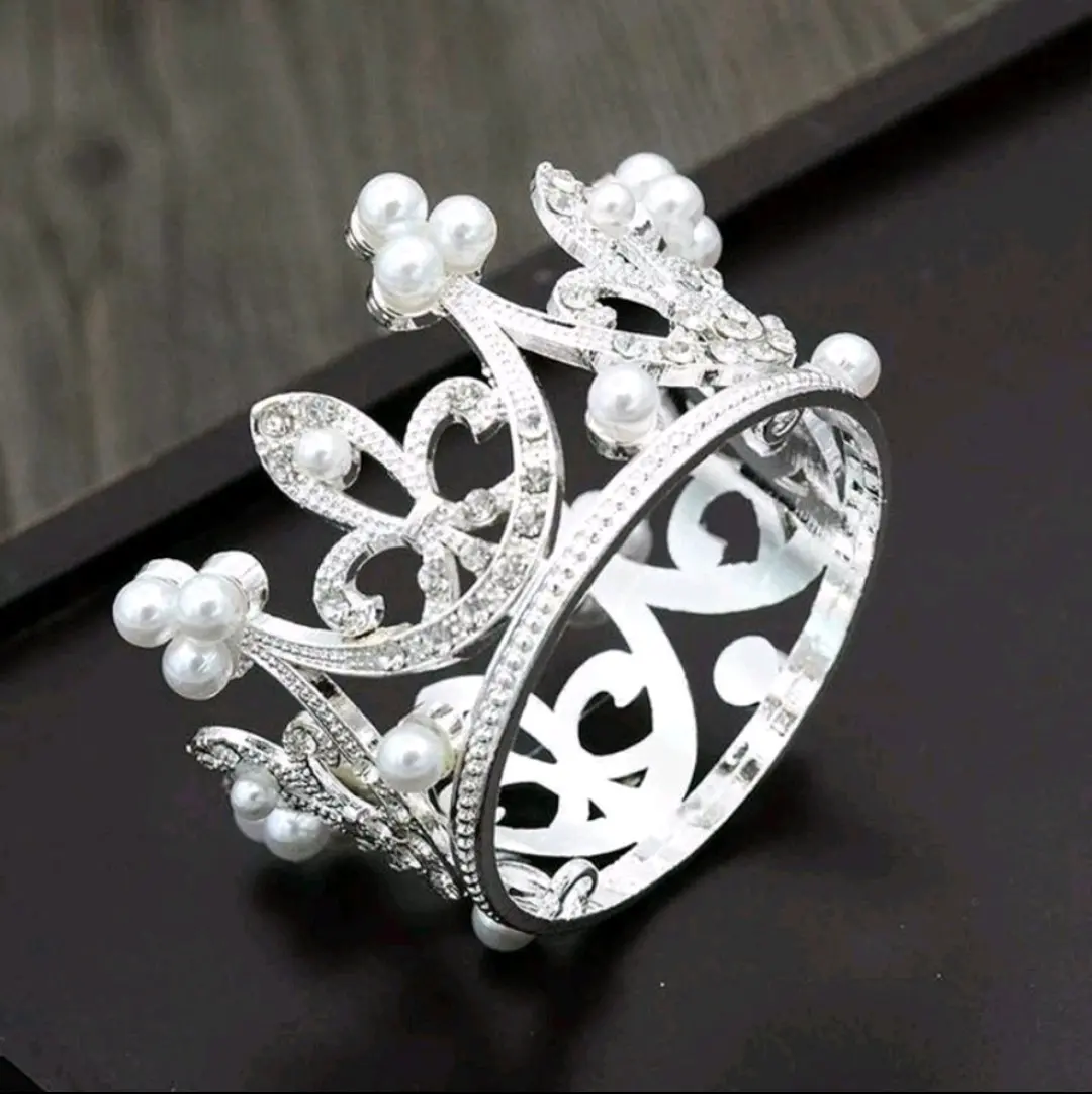 dekorasi ornamen mahkota untuk buket/kue ulang tahun Mutiara