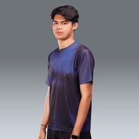 Gambar HIA Everywear Nala Men Printed Short Sleeve Sport Atasan Baju Olahraga Pria Running Gym Lari - NAVY, L dari HIA EveryWear Kota Bandung 2 Tokopedia