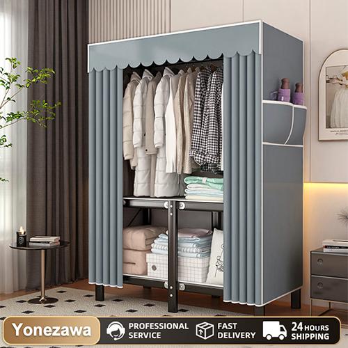 Tủ Vải Đựng Quần Áo Tủ Treo Gấp Gọn 3D 3 Buồng Tủ Vải Để Quần Áo Tủ Vải Họa Tiết