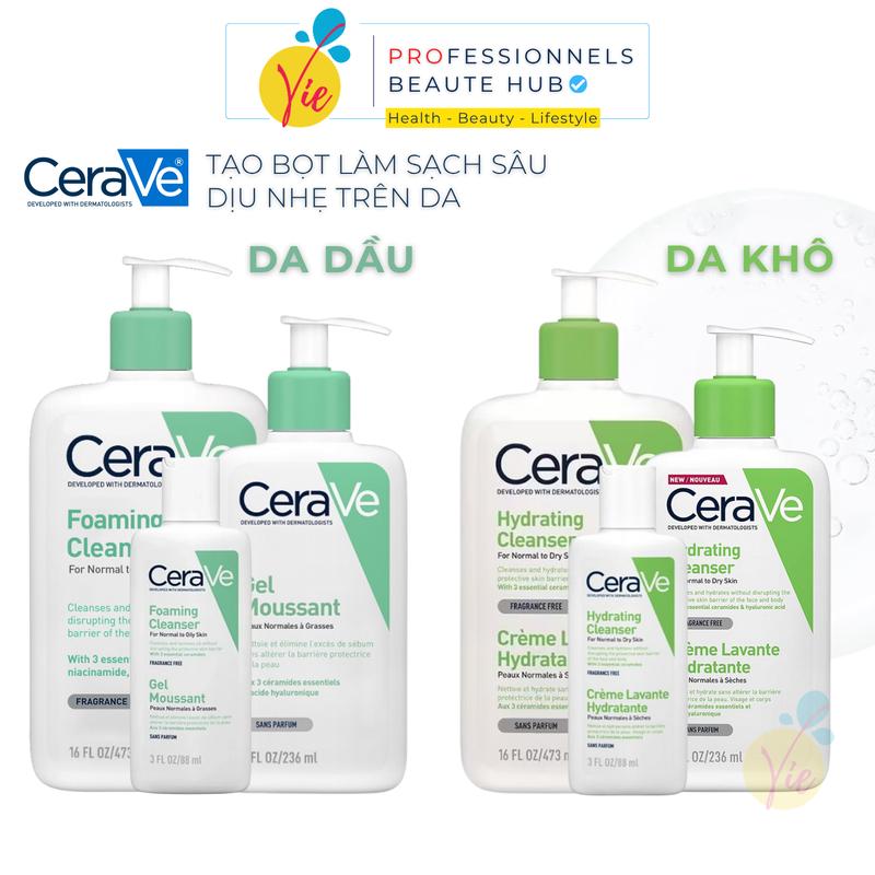 CTY Sữa Rửa Mặt CeraVe - Hydrating Foaming Cleanser - Cho Da Dầu Mụn Khô