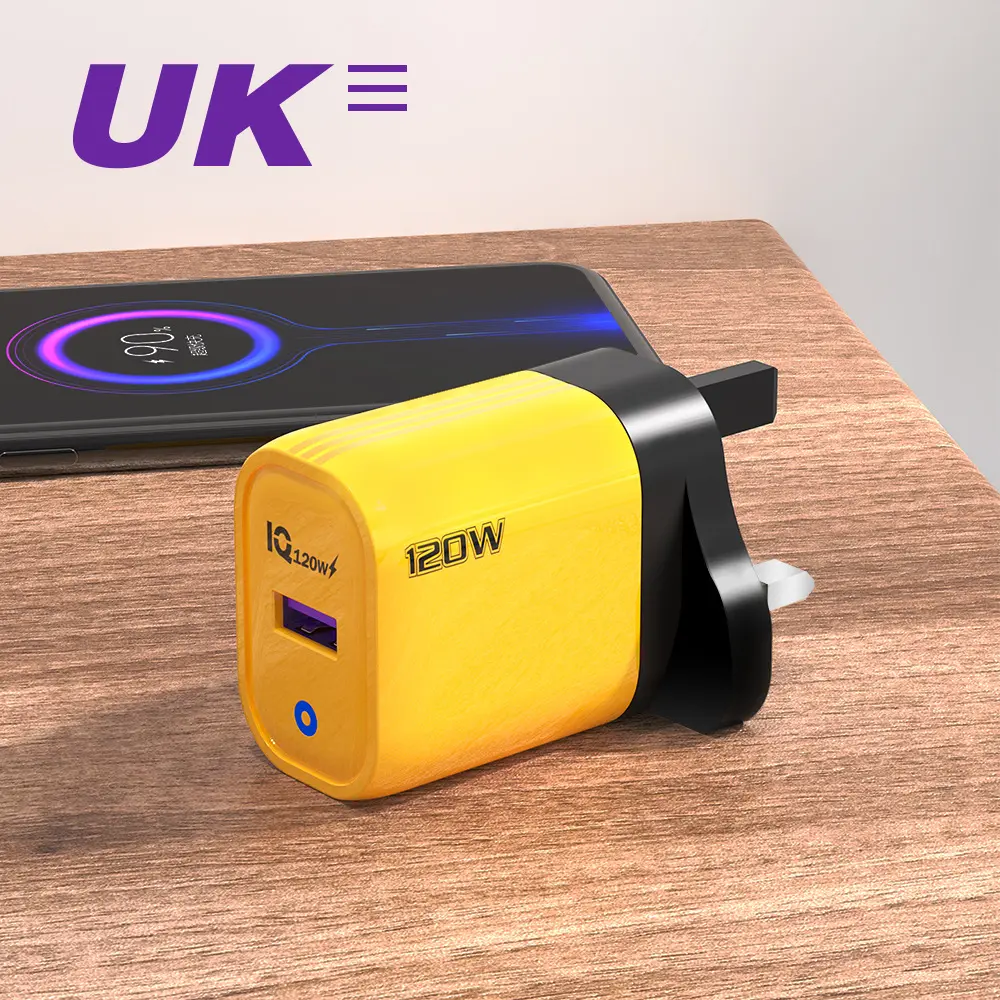 [Cheap Fast Delivery] Gaming Kepala Charger 120W, 120W Phone Single USB Universal Protocol Charger, EU/US/UK Charging Head with USB-A Port, Small Appliance Adapter
