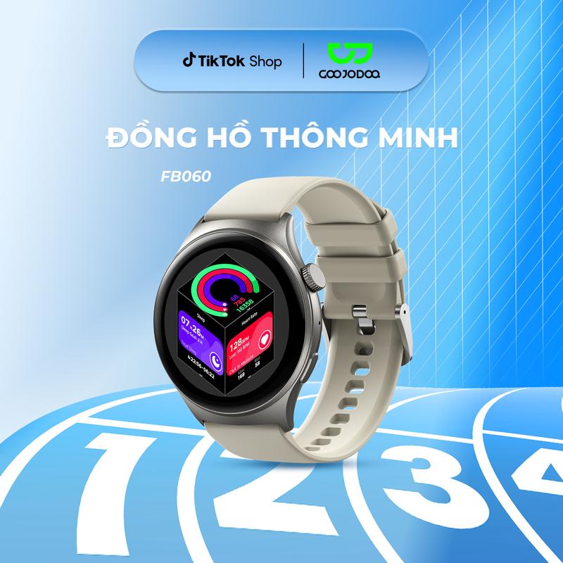 FB060 Đồng Hồ Thông Minh Khung Hợp Kim – Màn Hình Sắc Nét, Theo Dõi Sức Khỏe 24/7, Trợ Lý Ảo Thông Minh, Nhận Cuộc Gọi & Thông Báo