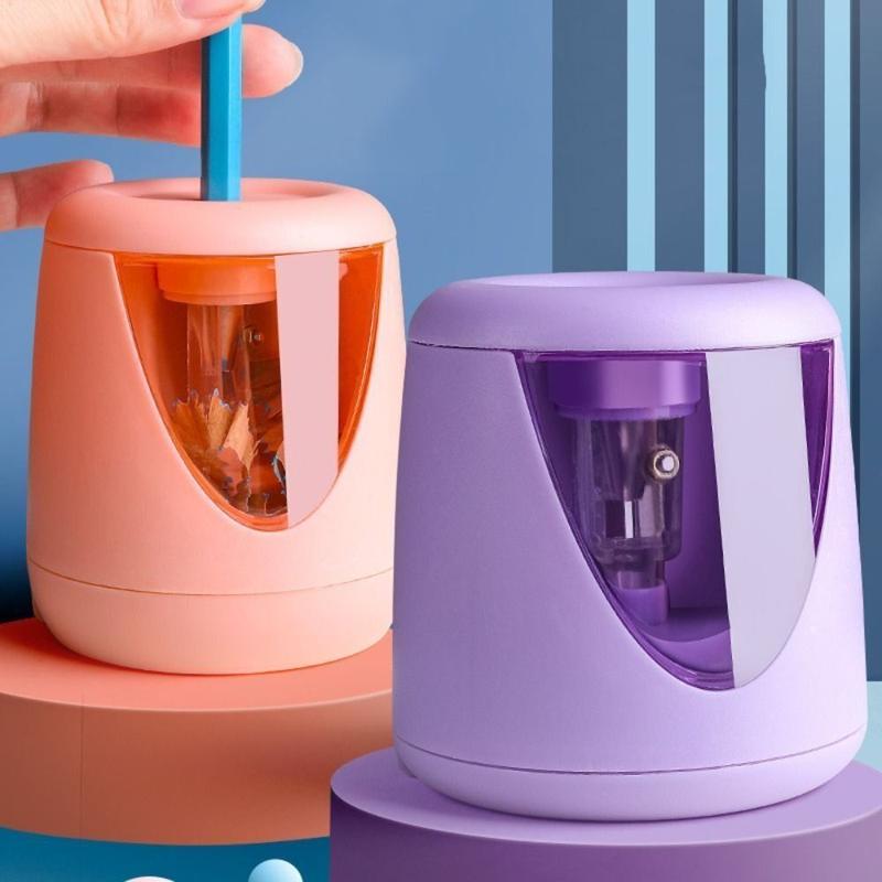 Cute Office School Supplies Battery/USB/Charging Cartoon Electric Pencil Sharpener Switch Automatic Creative Stationery Mechanical Tool 6
