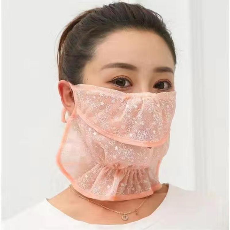 Mặt Nạ Chống Nắng Ren Chống Tia UV, Bán Chạy, Thiết Kế Tai Treo, Thoáng Khí, Khăn Quàng Cổ, Dây Đeo Tai, Chống Bụi, Khăn Quàng cổ Bịt Mặt, Phong Cách Gợi Cảm 2