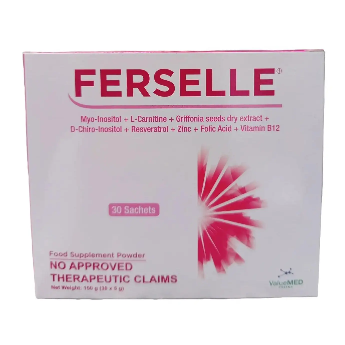 l carnitine and inositol FERSELLE Myo-Inositol + L-Carnitine + Griffonia Seeds Dry Extract + D-Chiro- Inositol 30 Sachets Food Supplement Powder food supplement