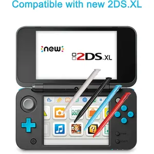 PRODUK TERBARU! 1 Pc New 2DS XL Plastic Stylus Pen, Replacement Stylus Compatible with Nintendo New 2DS XL, 4 in 1 Combo Touch Pen Multi color