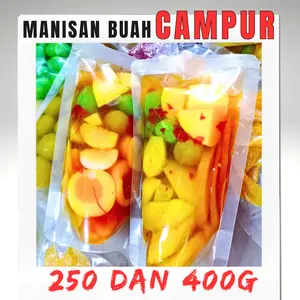 400g Manisan buah Campur / asinan mix / rujak buah potong / manisan cianjur by kny / Camilan
